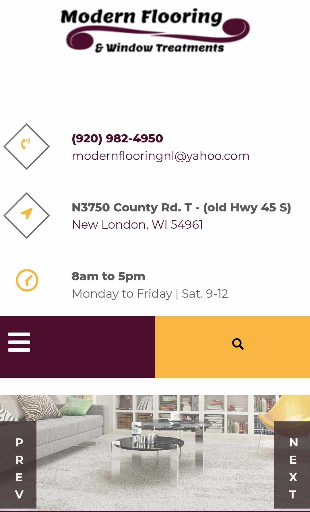 Modern Flooring website by Bastian Marketing